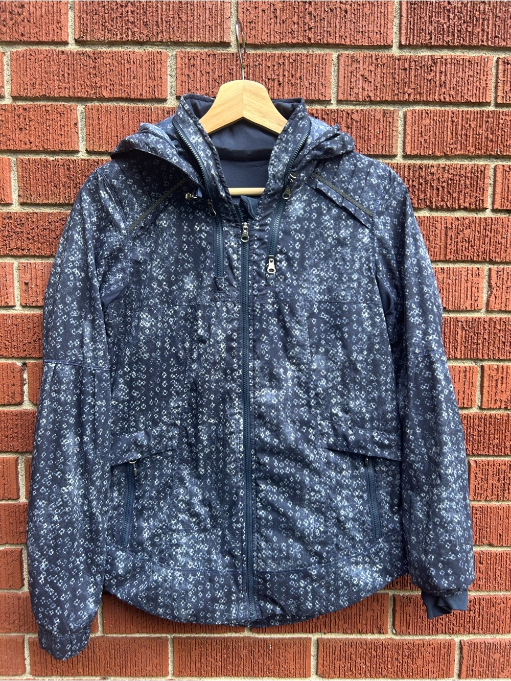 Lululemon Hooded Technical Jacket Floral Print Women’s Small Performance Coat